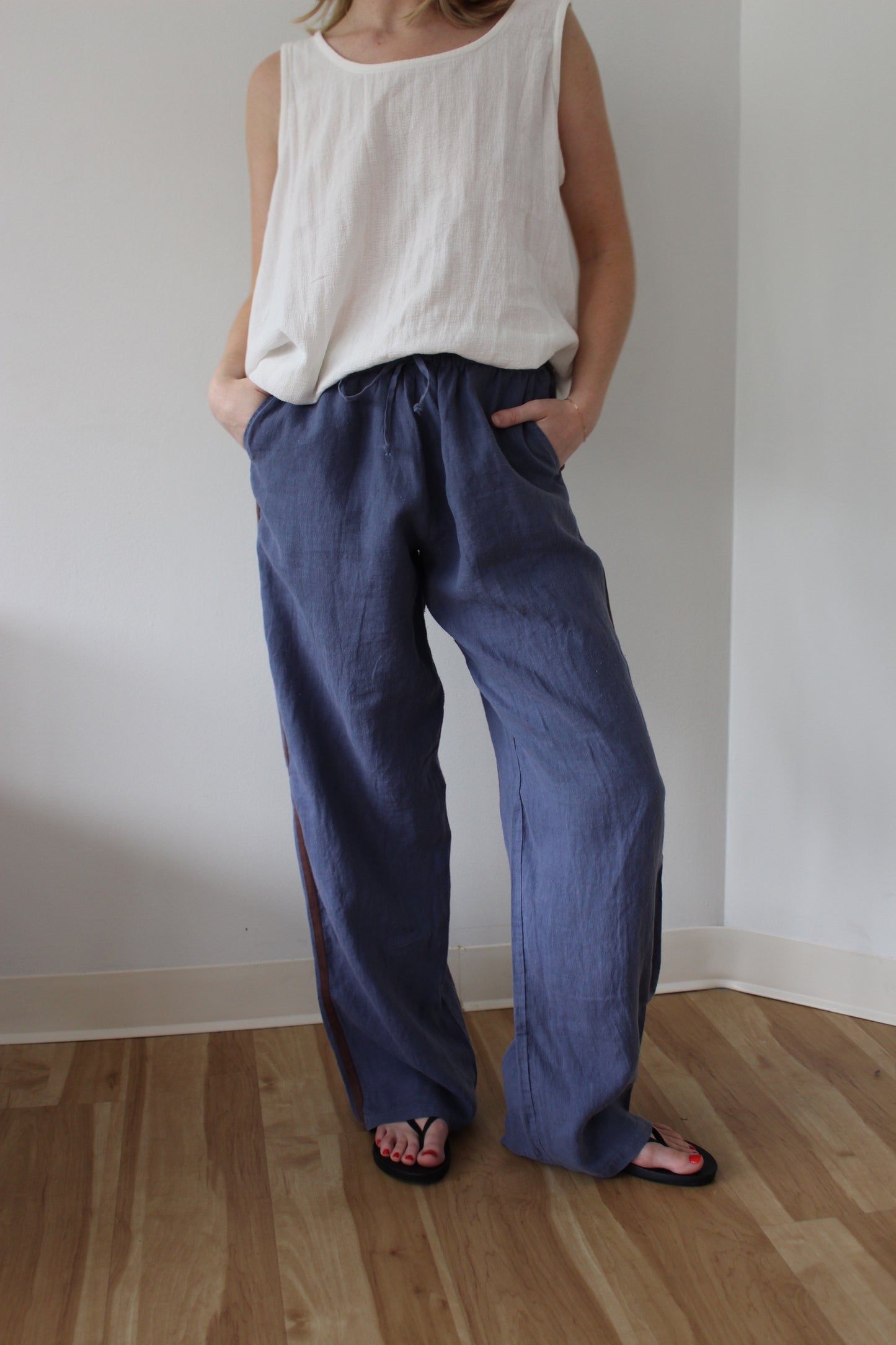 Linen Track Pants