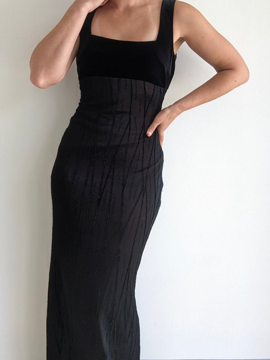 Beautiful 90s Shelli Segal Evening Dress