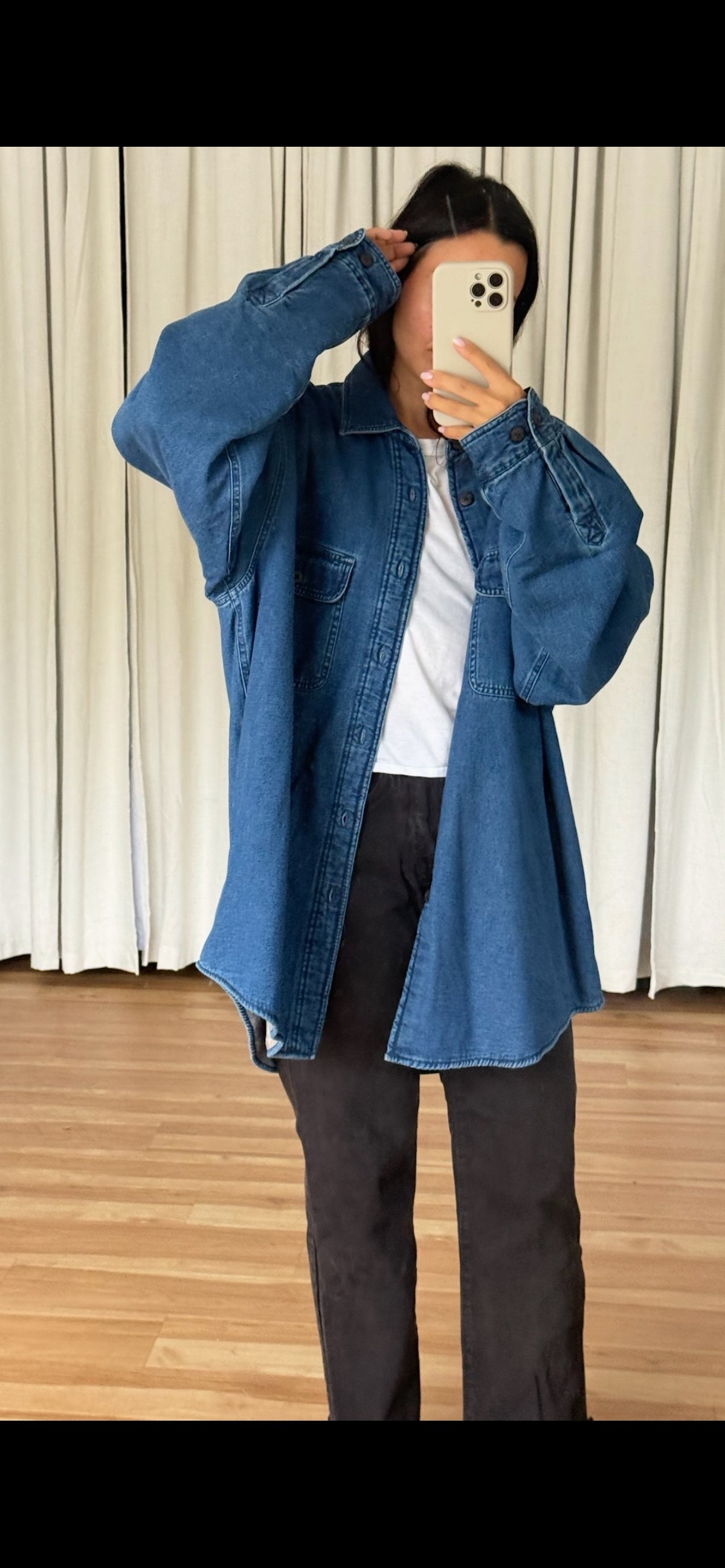 Vintage Fleece-Lined Denim Overshirt