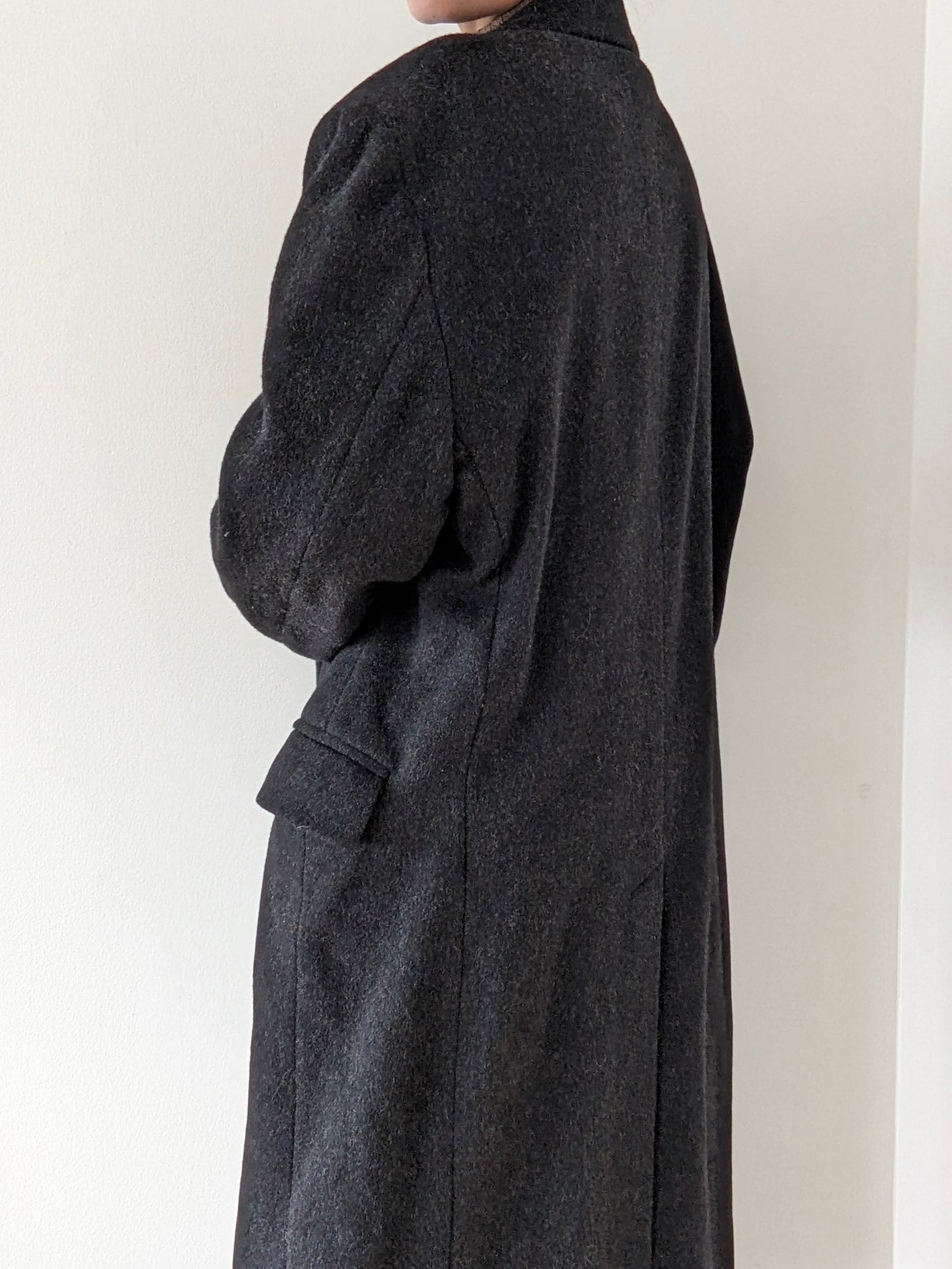 Vintage Smoke Grey Wool Coat