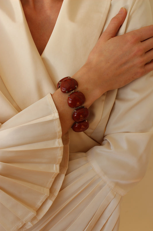 Absolute Favorite Vintage Red Jasper & Sterling Silver Bracelet