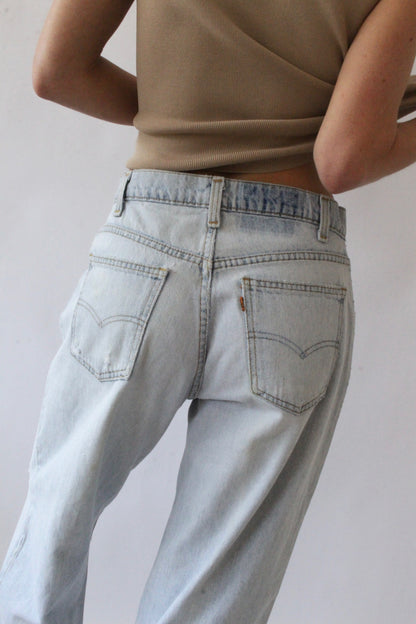 Vintage Distressed Levi's 580 Light Wash Jeans