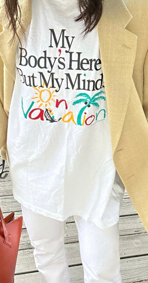 Vintage "Mind's on Vacation" Comic T-Shirt
