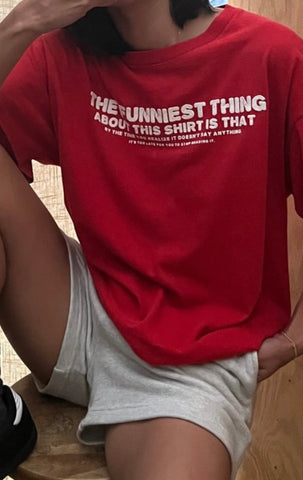Vintage "The Funniest Thing" Graphic T-Shirt