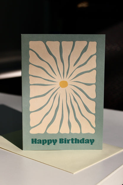 Flower Power Birthday Card