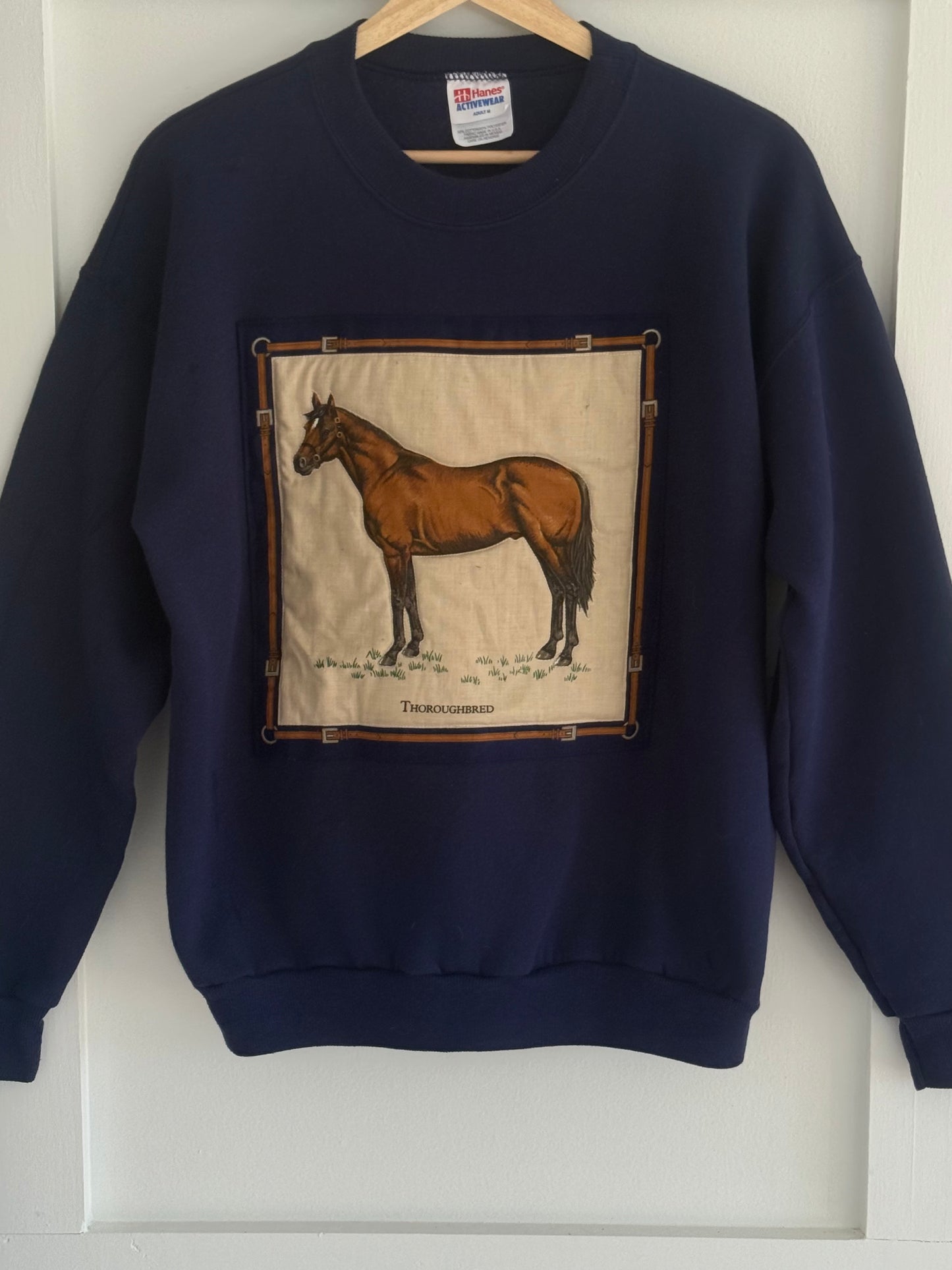 Favorite Vintage Horse Graphic Patch Sweatshirt