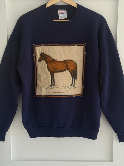 Favorite Vintage Horse Graphic Patch Sweatshirt