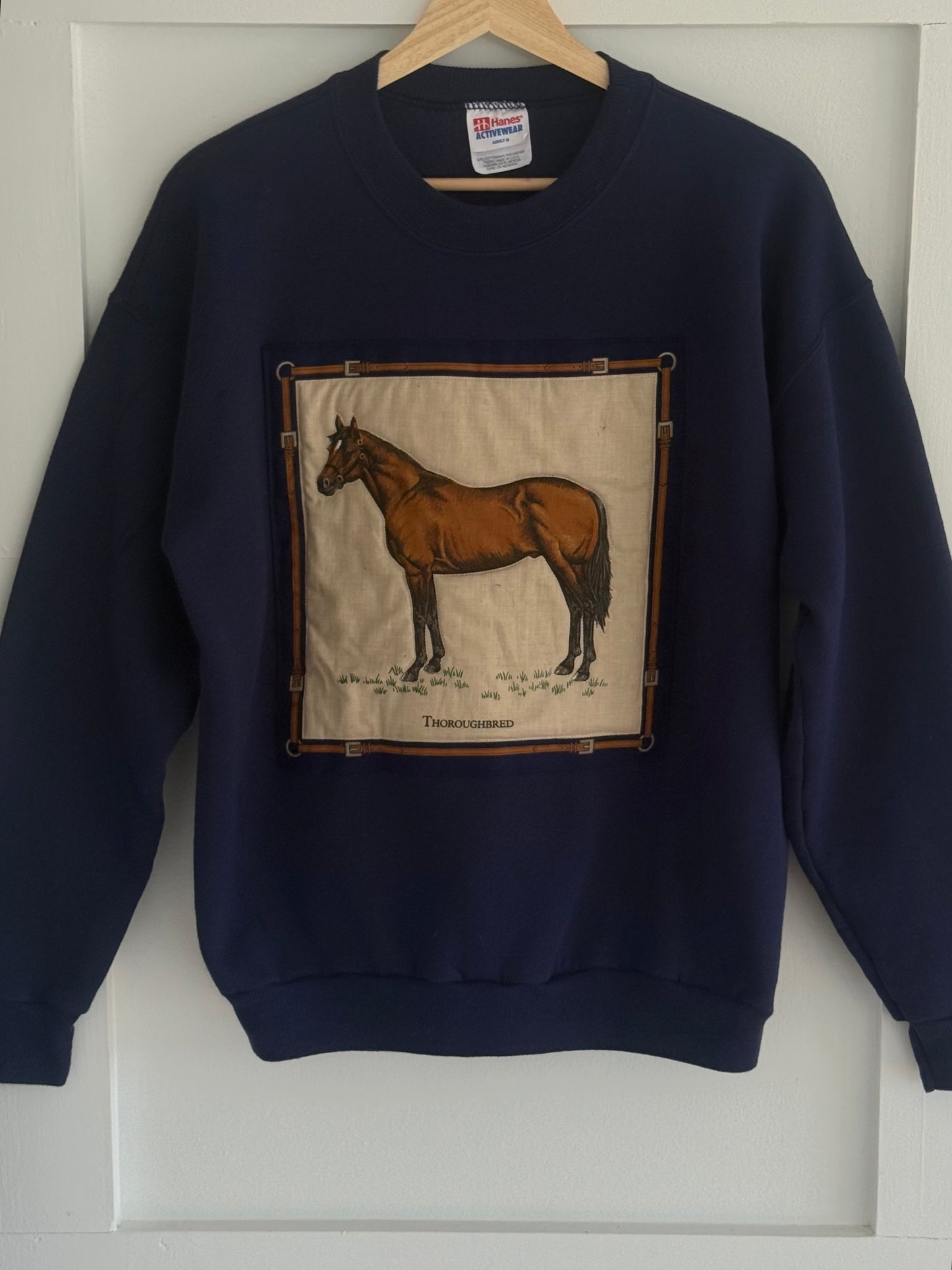 Favorite Vintage Horse Graphic Patch Sweatshirt