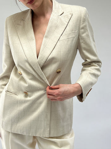 Rare Ralph Lauren Woven Silk Tailored Blazer
