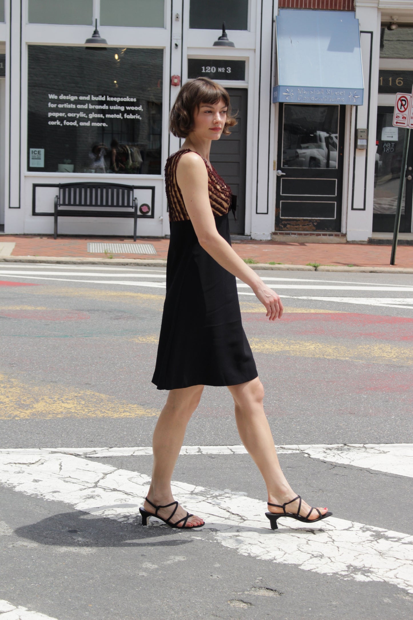 Beautiful 1960s Lace & Bow Accented Dress