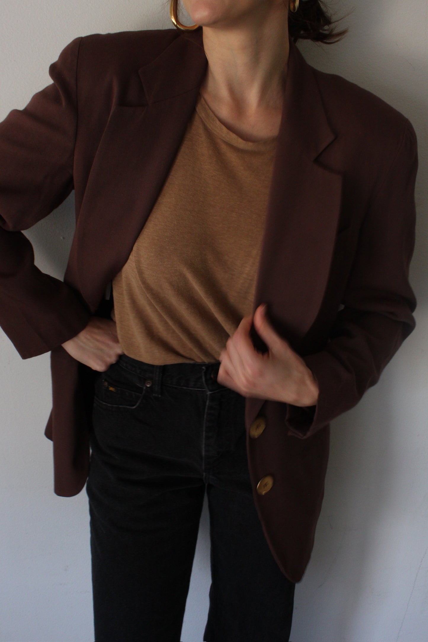 Vintage Cocoa Wool Blazer