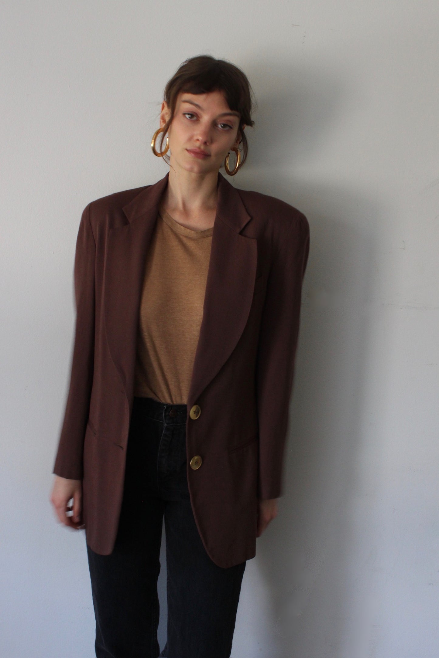 Vintage Cocoa Wool Blazer