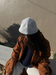 Vintage Dove Grey Angora Bucket Hat