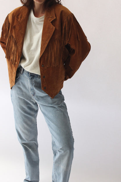 Fun Vintage Fringe Suede Jacket