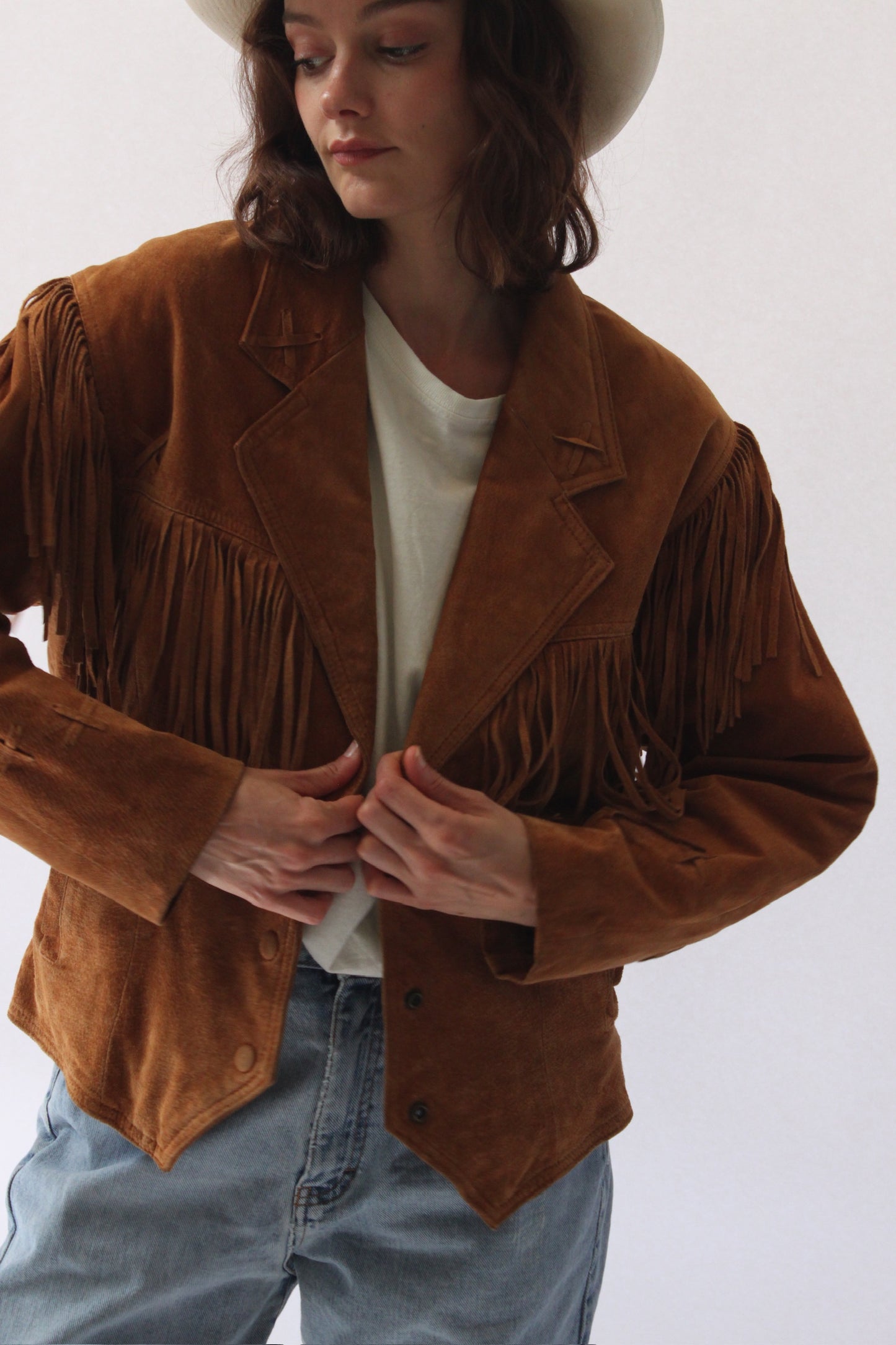 Fun Vintage Fringe Suede Jacket