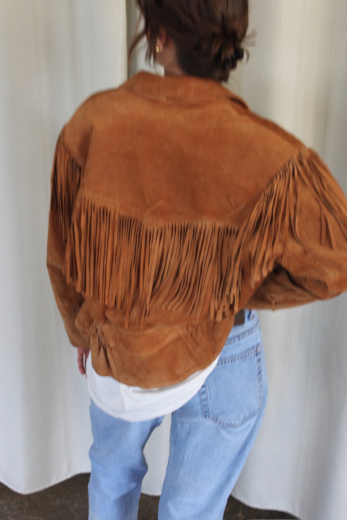 Fun Vintage Fringe Suede Jacket