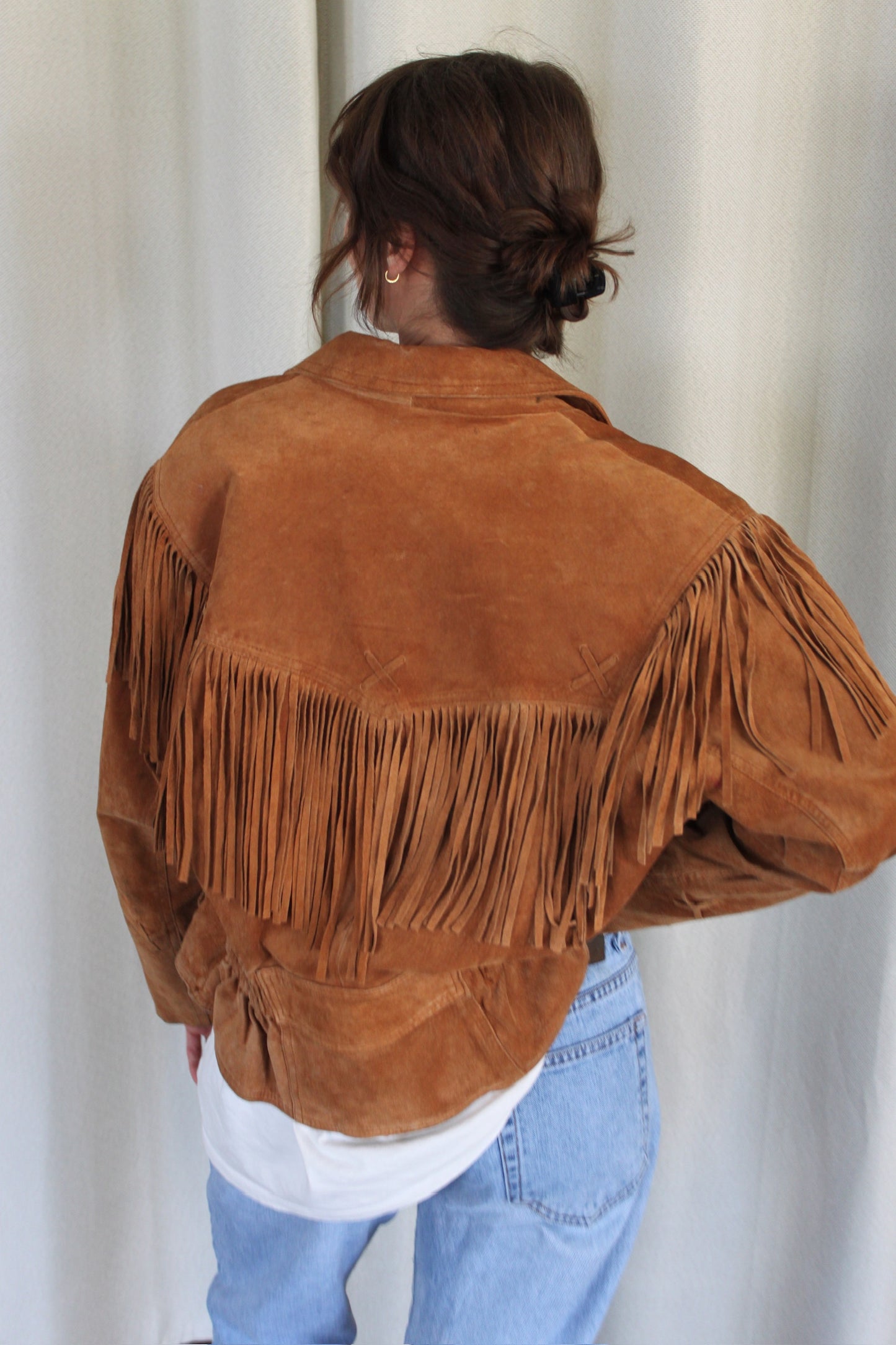 Fun Vintage Fringe Suede Jacket