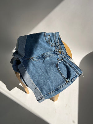 Vintage Cuffed Denim Shorts