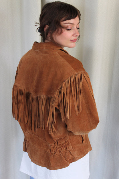 Fun Vintage Fringe Suede Jacket