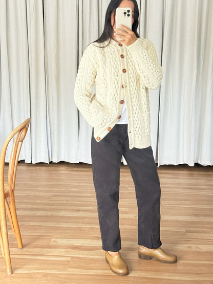 Amazing Vintage Fisherman Wool Cardigan