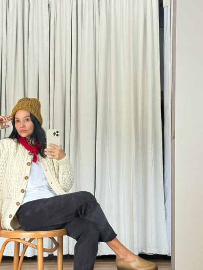 Amazing Vintage Fisherman Wool Cardigan