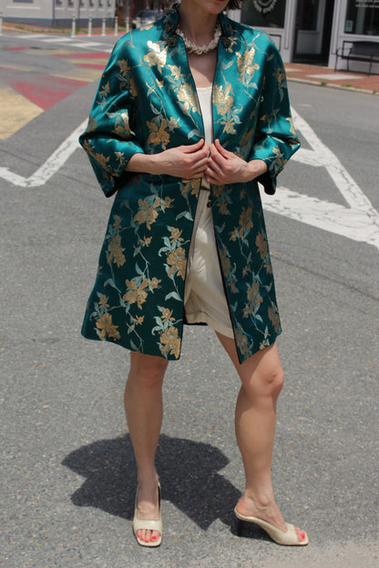Gorgeous Vintage Reversible Embroidered Silk Jacket