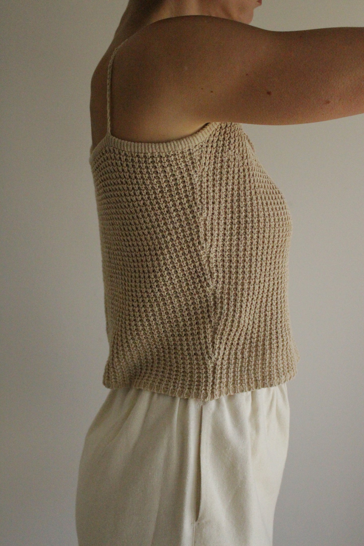 Vintage Ralph Lauren Sport Netted Linen Tank