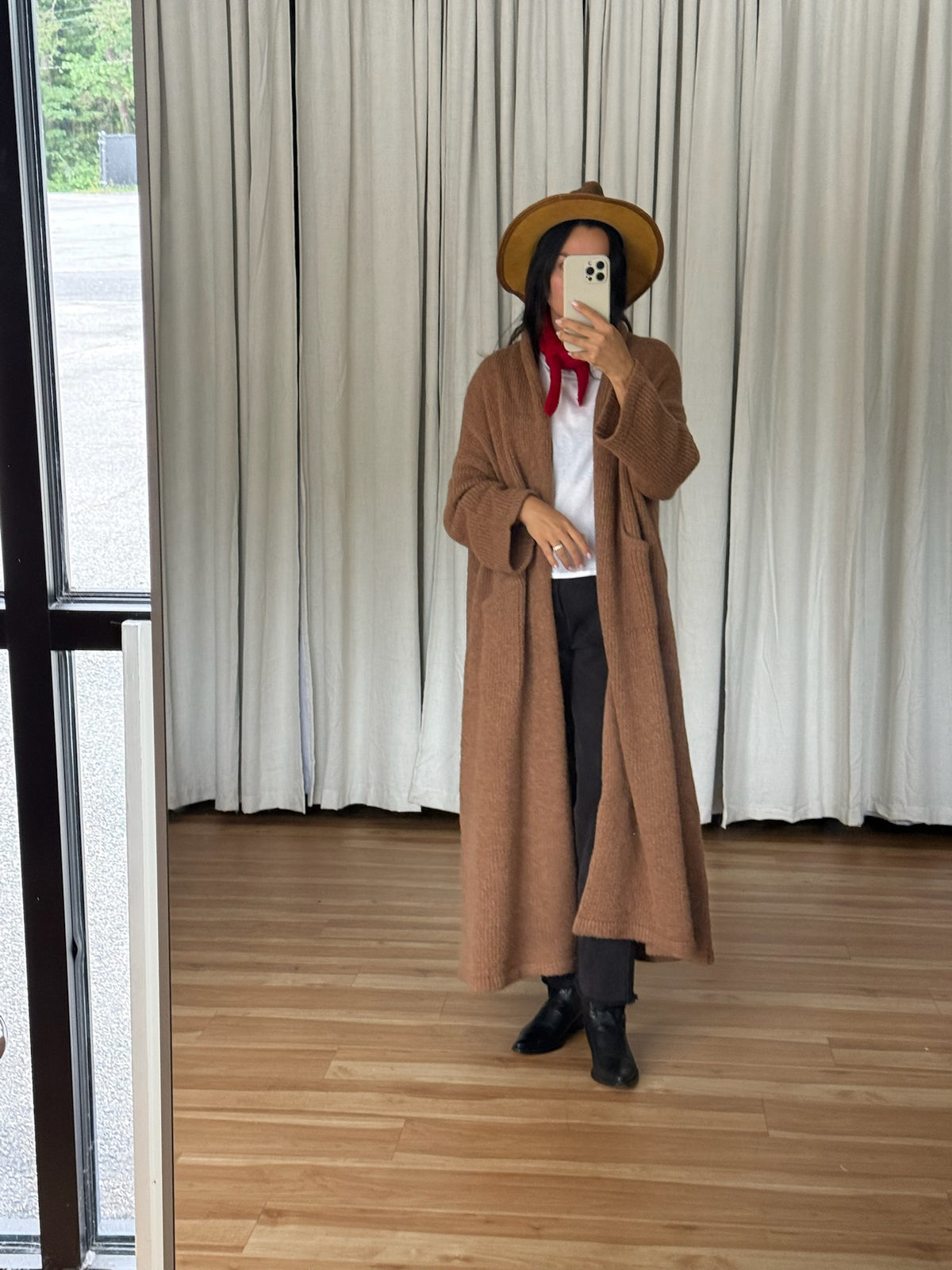 Haori Extra Long Alpaca Sweater Coat