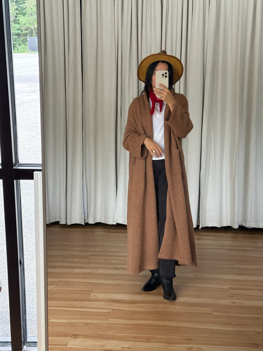 Haori Extra Long Alpaca Sweater Coat