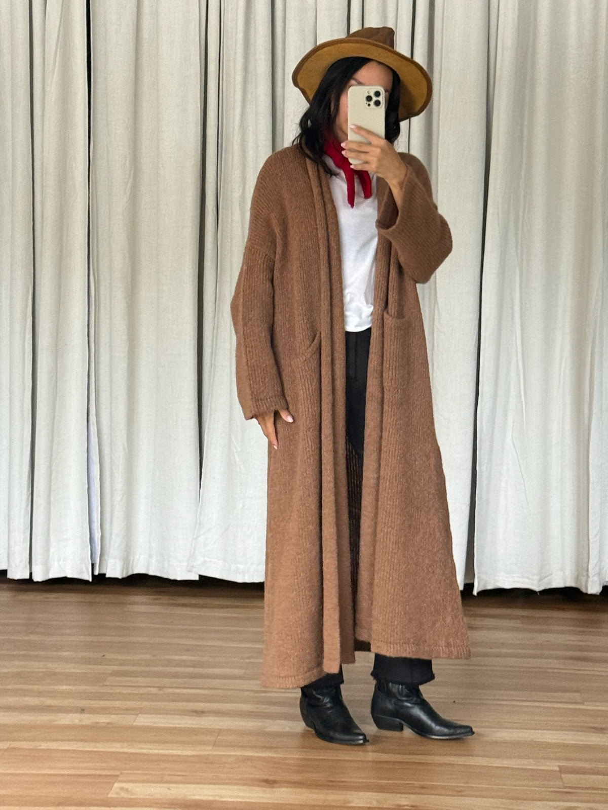 Haori Extra Long Alpaca Sweater Coat