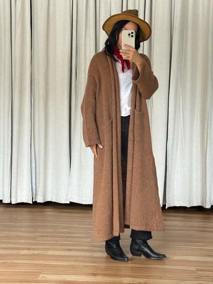 Haori Extra Long Alpaca Sweater Coat