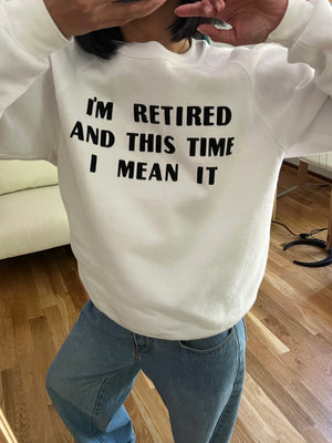 Vintage "I'm Retired" Comic Sweatshirt