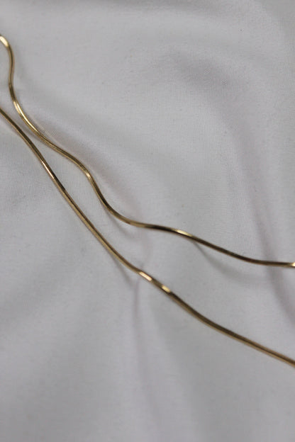 Rare Vintage 14K Gold Delicate Snake Chain