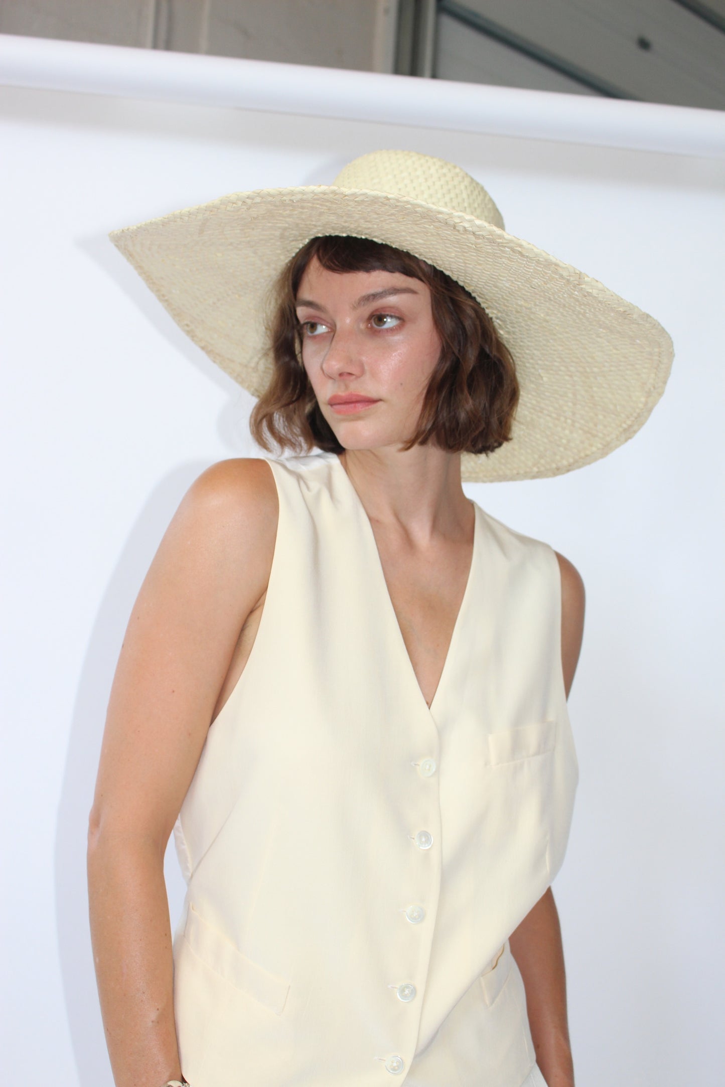 Wide Brim Palm Leaf Sun Hat