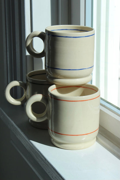 Striped Handwarmer Mug