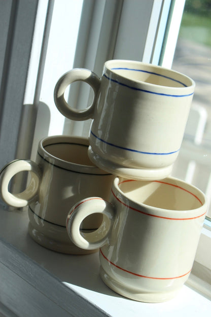 Striped Handwarmer Mug