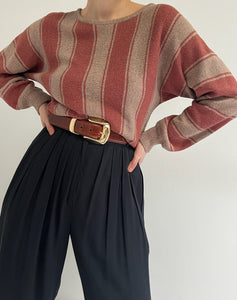 Vintage Striped Silk Dolman Sleeve Knit