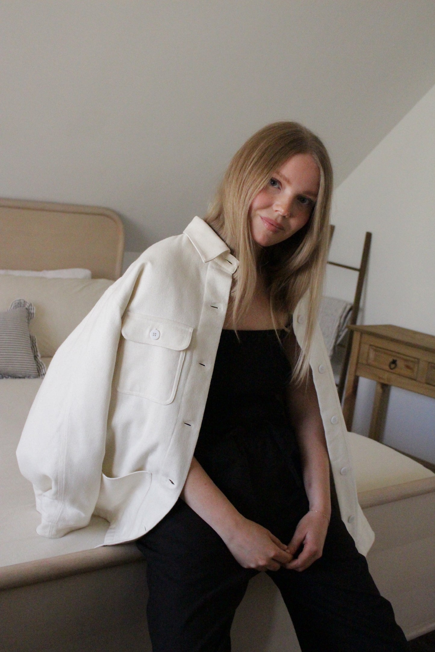 Maddox Woven Silk Chore Coat