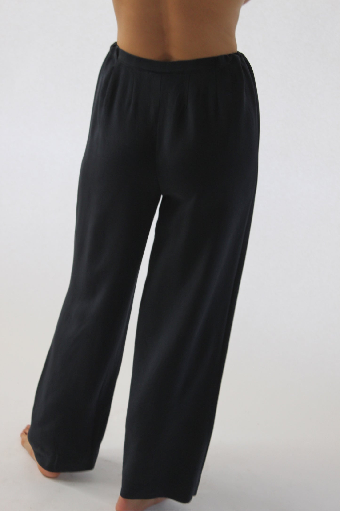 Vintage Donna Karan Midnight Silk Drawstring Pant