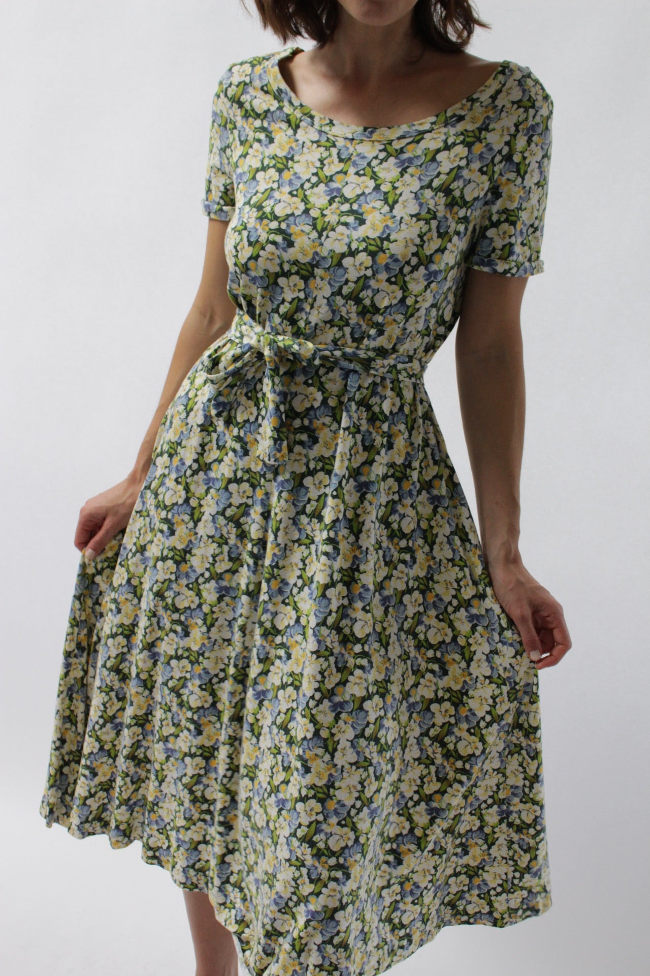 Vintage 70s Diane Von Fürstenberg Pansy Printed Dress