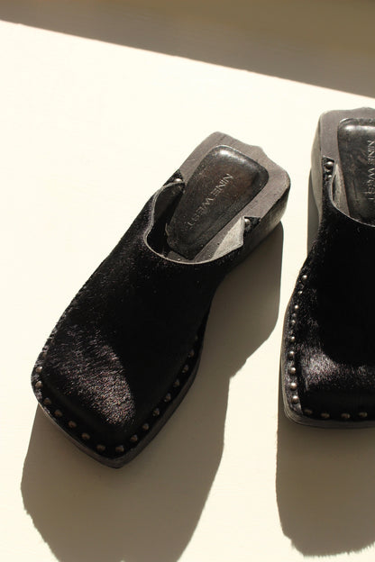 90s Nine West Pony Hair Mule