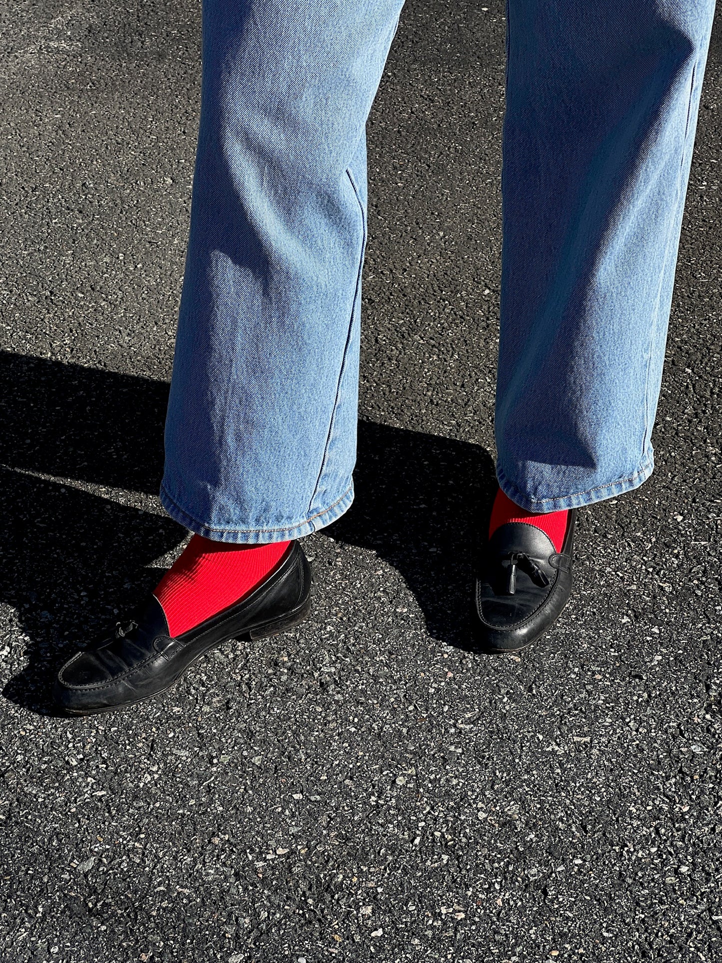 Vintage Black Leather Tasseled Loafers