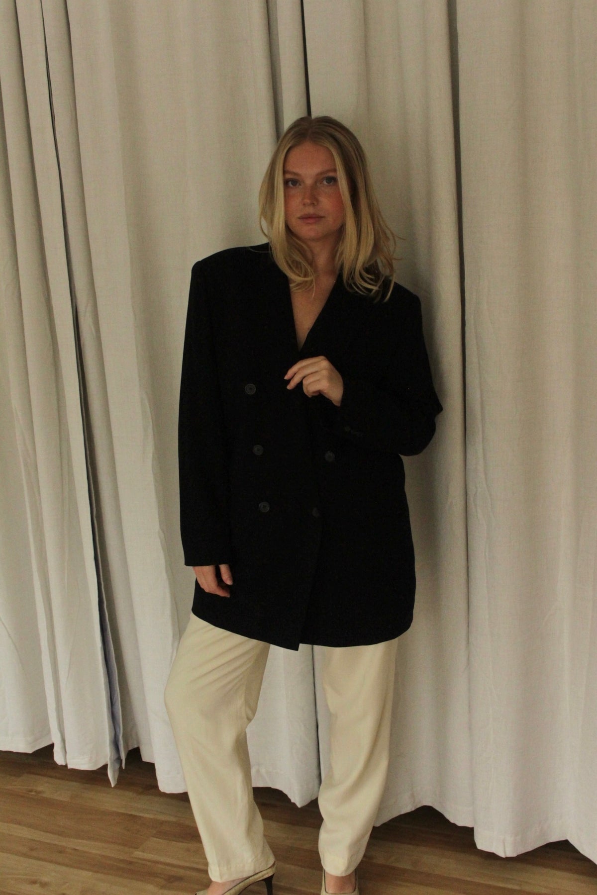 Vintage DKNY Pure Wool Double Breasted Blazer