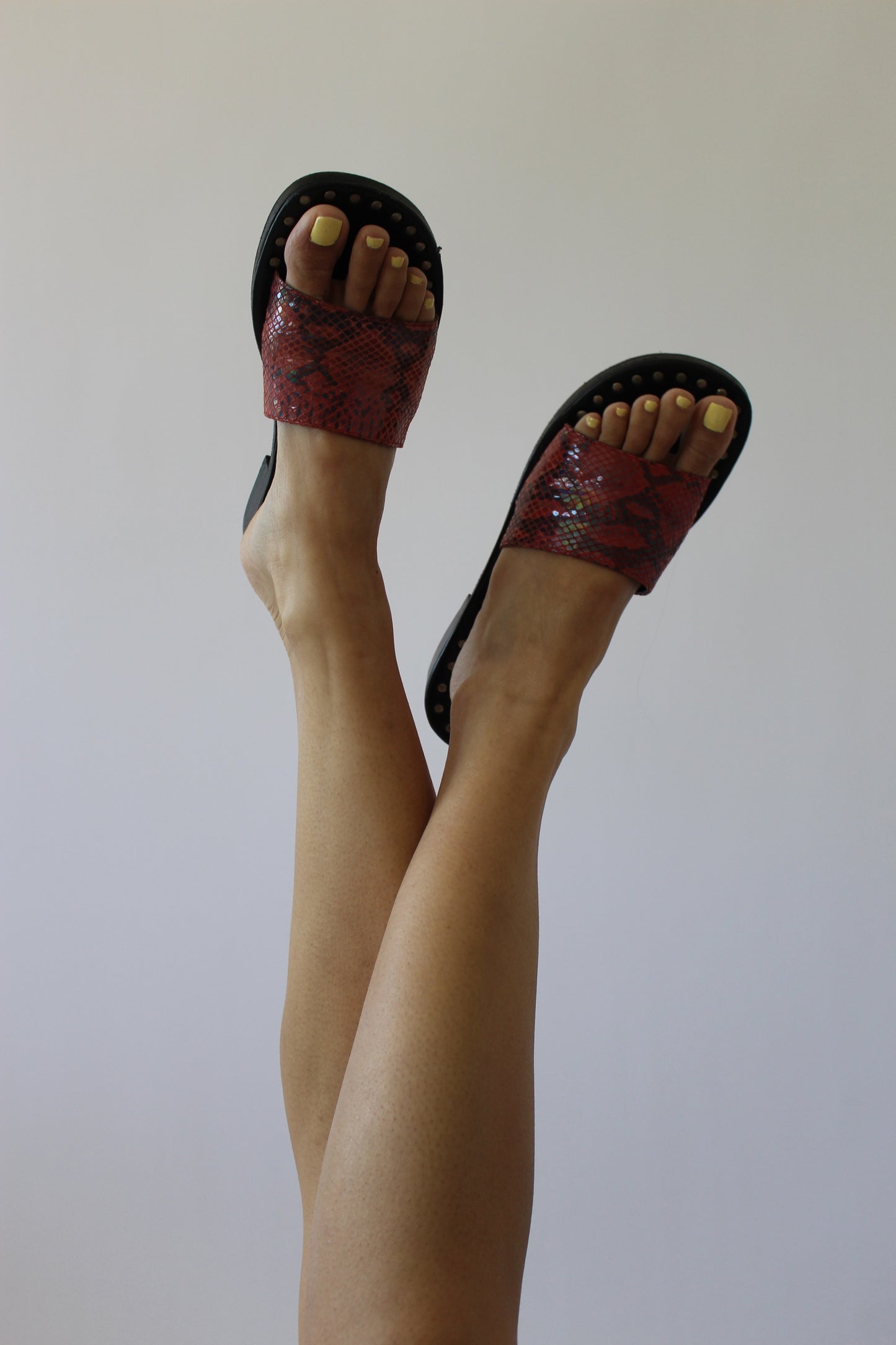 Vintage Espace Robert Clergerie Snake Print Sandals