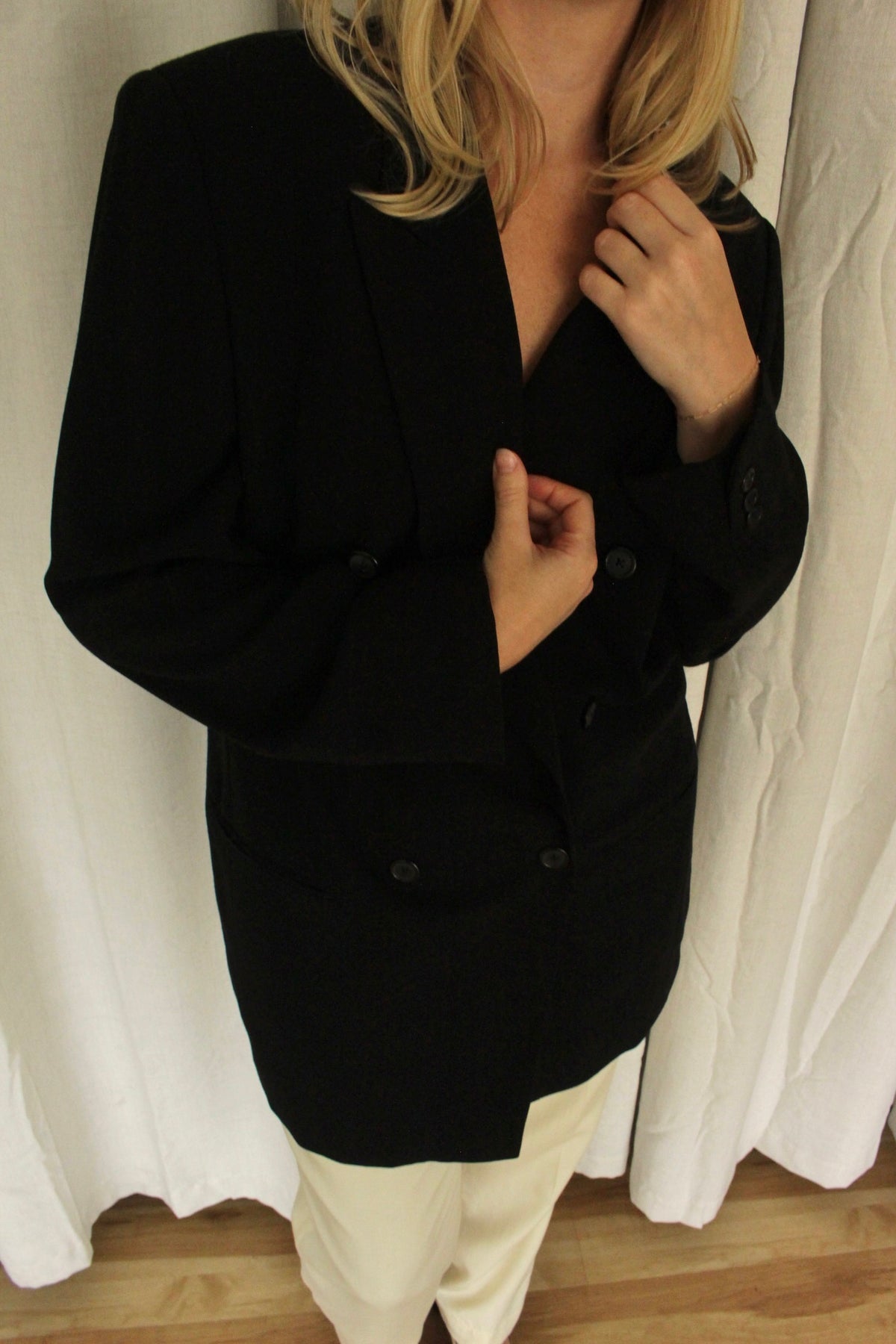 Vintage DKNY Pure Wool Double Breasted Blazer