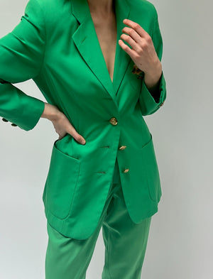 Fun Vintage Spring Green Pant Suit