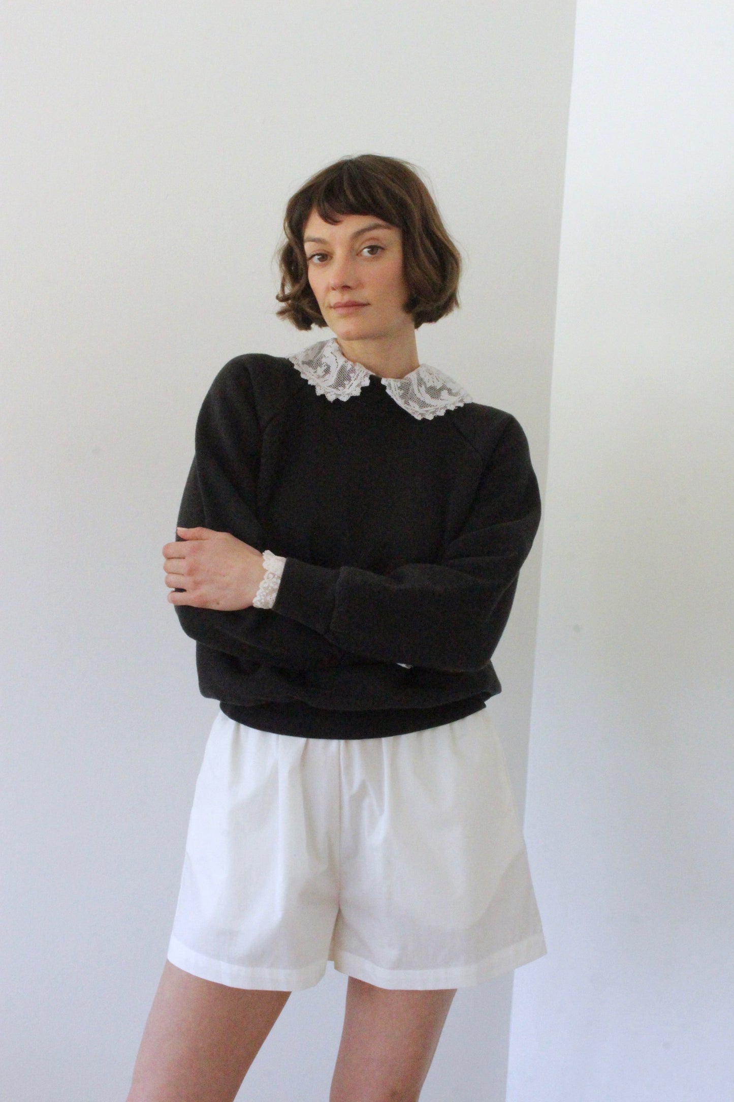 Reworked Vintage Collared Crewneck