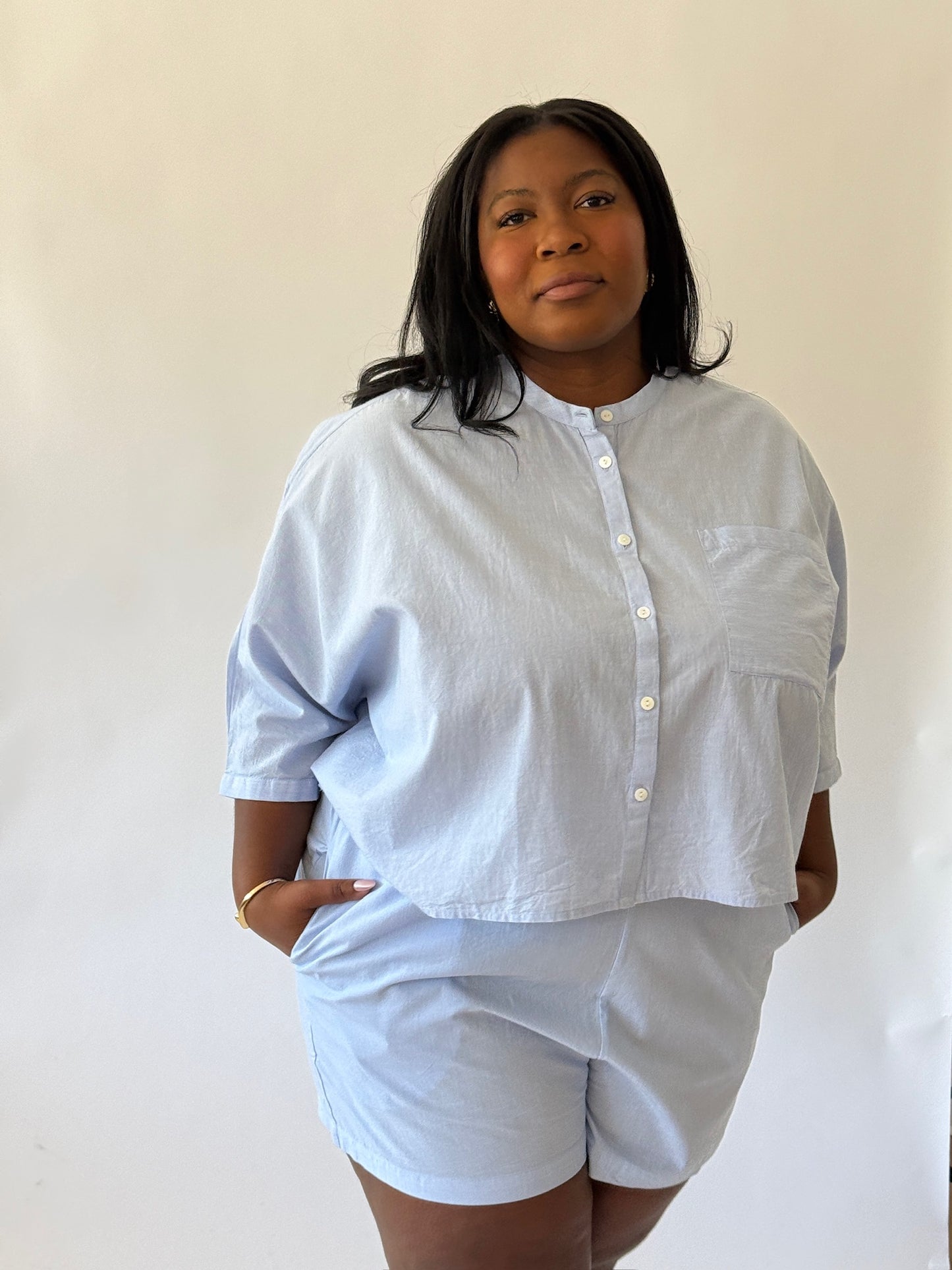 Adrian Pinstripe Cotton Top