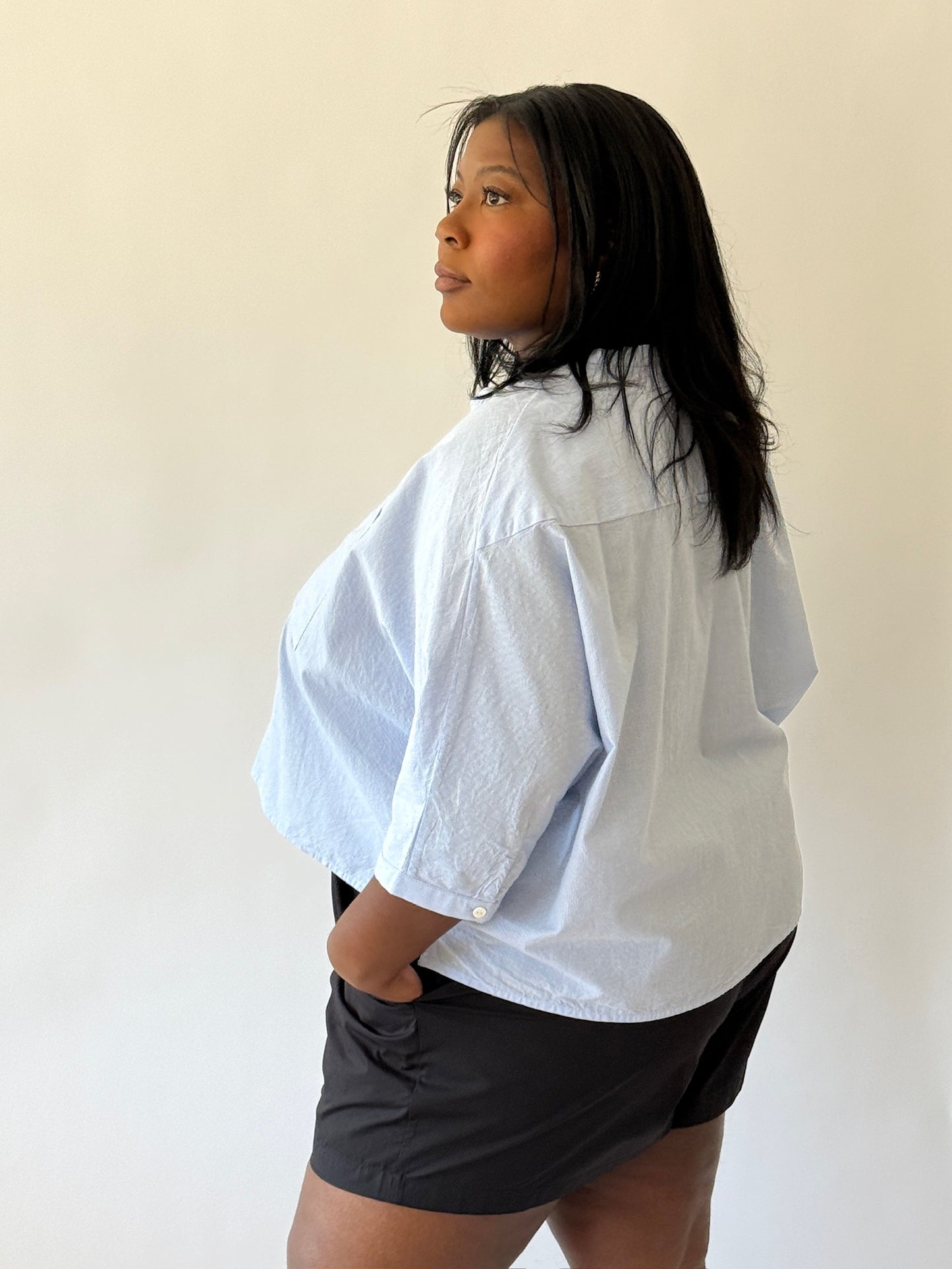 Adrian Pinstripe Cotton Top