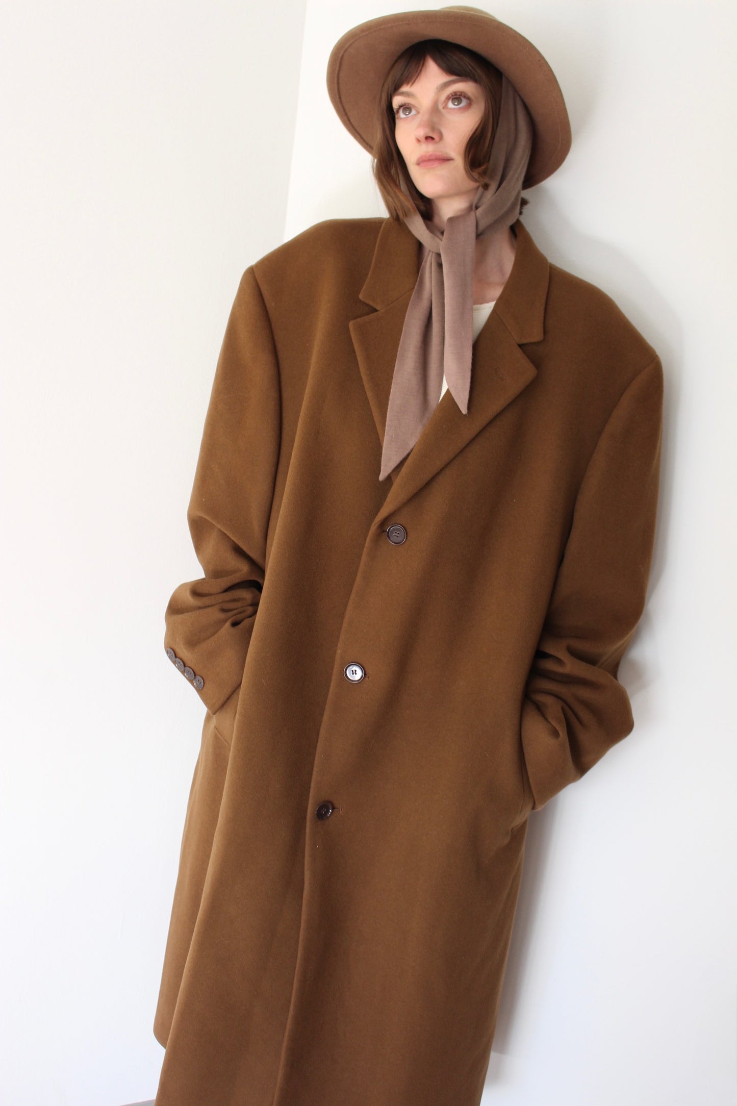 Gorgeous Calvin Klein Toffee Wool Coat
